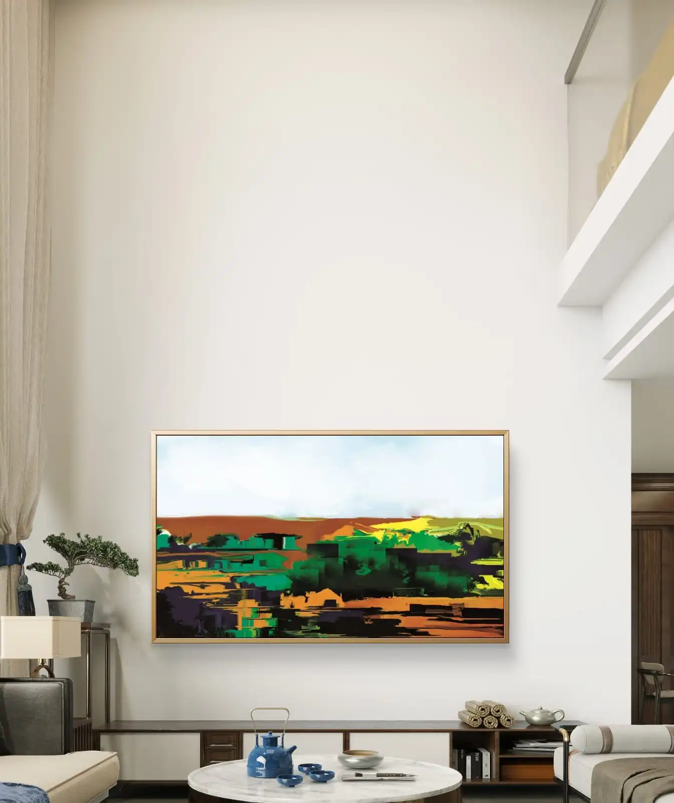 Land of New Beginning digital landscape painting fine art print on canvas