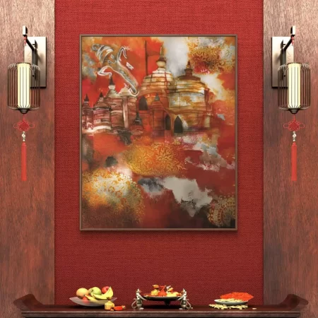Ganesha Temple Echoes Canvas fine art print on cotton