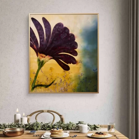 Magenta Daisy Canvas Print –Fine Art Floral Artwork on Cotton Canvas