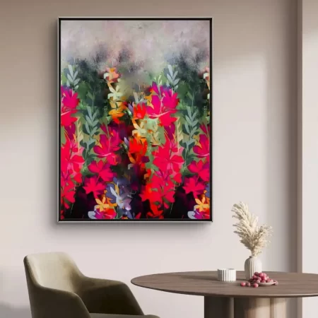 Rainbow Meadow Art Print on Cotton Canvas Signed by Artist