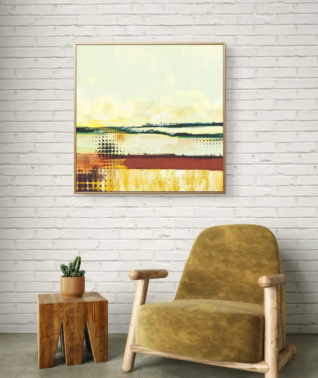 Driftline abstract acrylic painting fine art print on cotton canvas – modern wall décor by SHSWorks