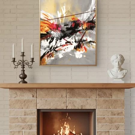 Abstract Contemporary Wall Art – Energy in Motion Acrylic Painting Print