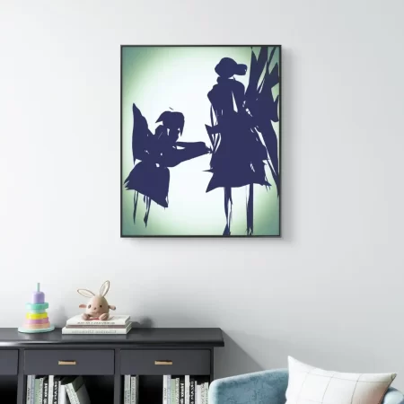 Mother Inspires Child Success Keep Flying blue digital canvas painting