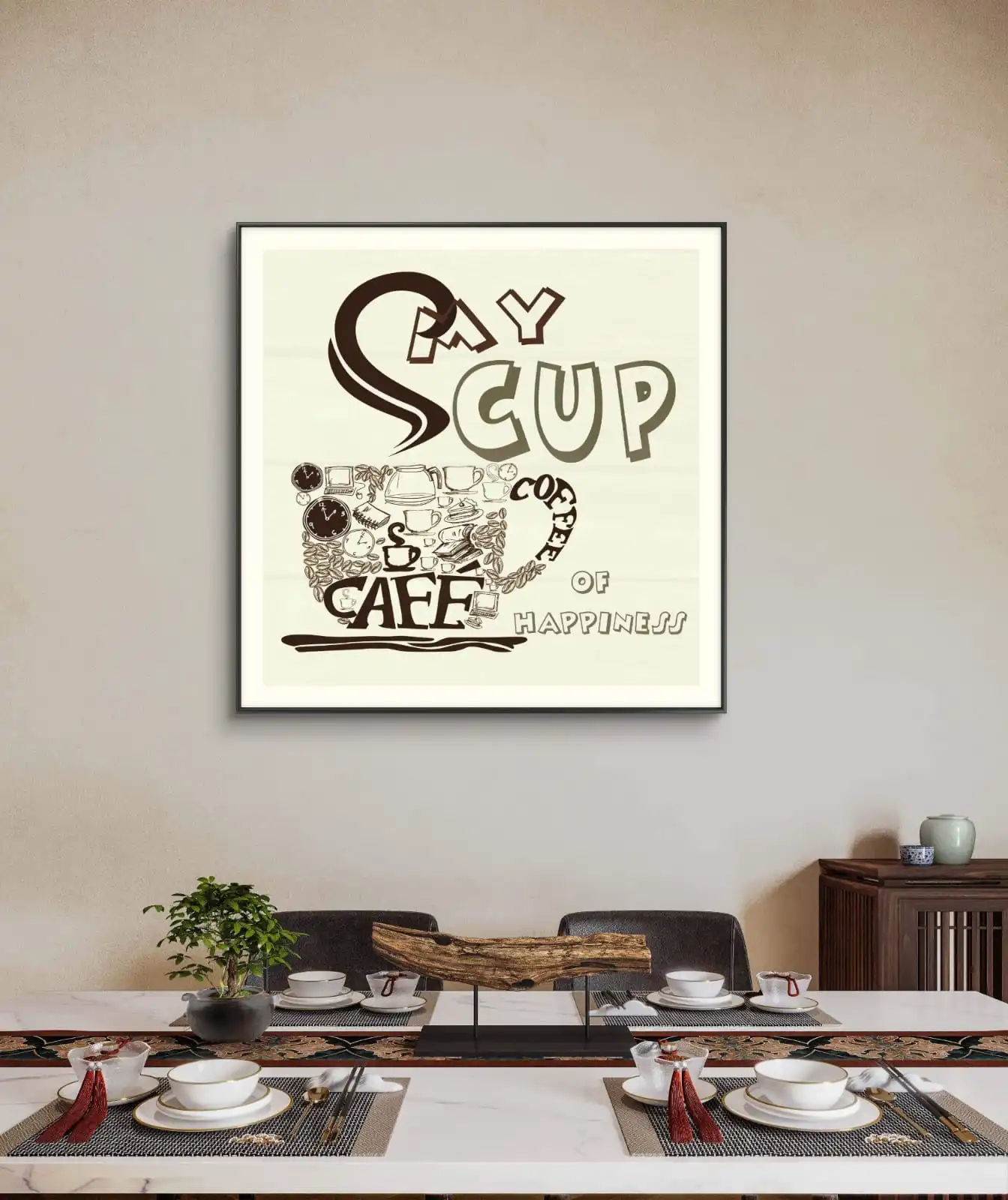 My Cup of Happiness typography art