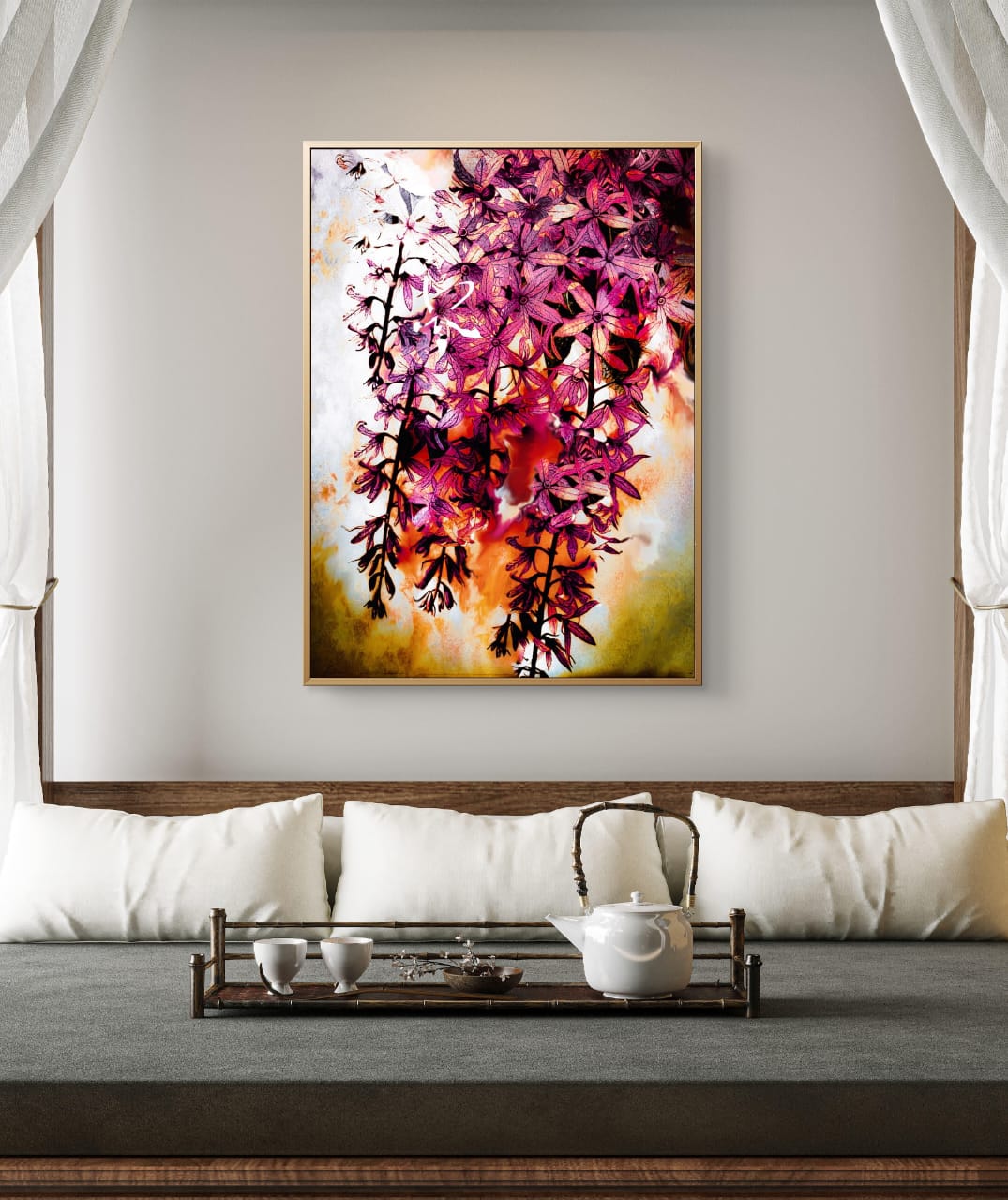 Petals in Peace Canvas Painting – Floral Wall Art by SHSWorks