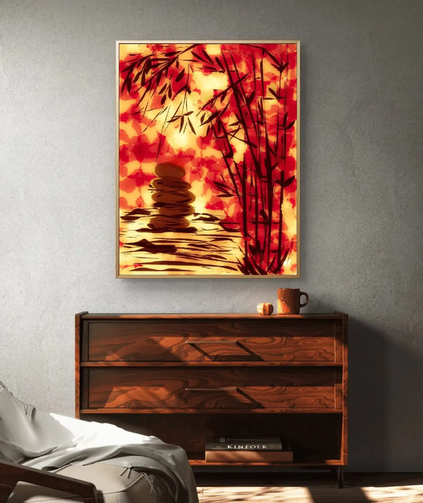 Sacred Balance Five Stones Canvas Art Print Signed by Artist