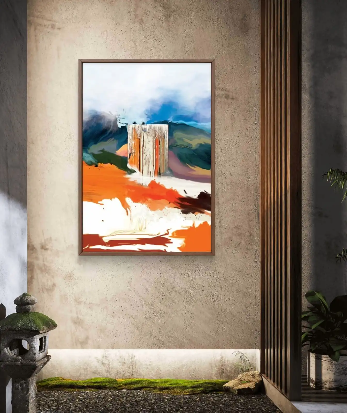The Awakening Gate Art abstract spiritual painting on cotton canvas symbolizing light and inner awakening.