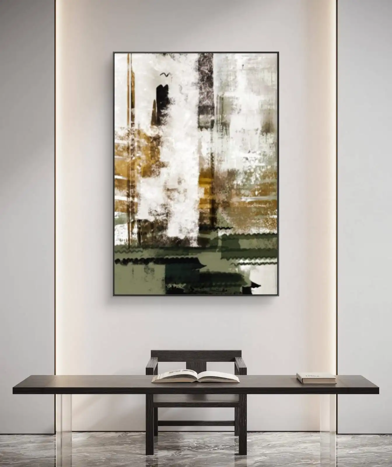 Traces of the Built abstract fine art print on cotton canvas