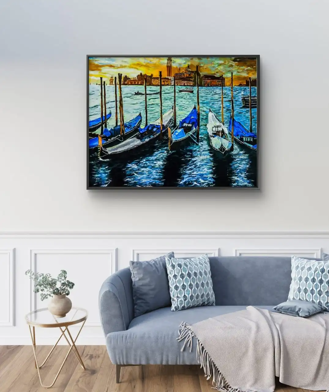 Venice Acrylic Painting fine art print on cotton canvas