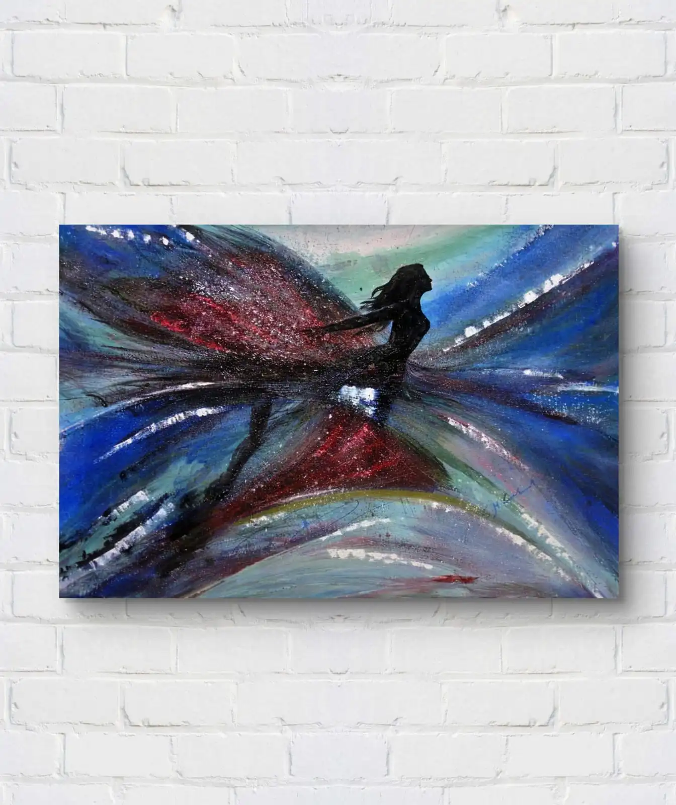 Let Me Fly fine art canvas print contemporary acrylic artwork by Sabiha Hasan Sumbul