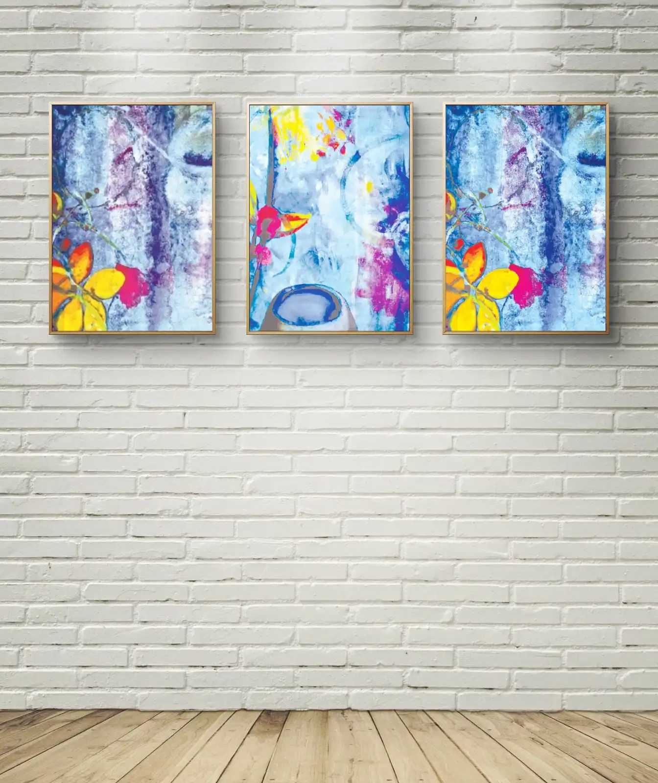 Ocean of Blossoms painting contemporary acrylic floral fine art print on cotton canvas