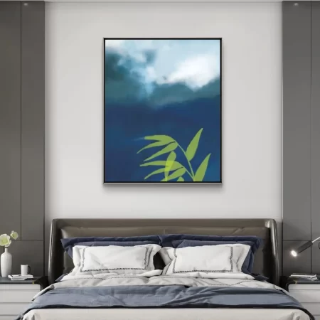 Leaves Under the Sky nature artwork showing floating leaves beneath an open sky.