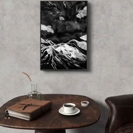 Echoes in Charcoal Sketch pen and charcoal artwork with expressive monochrome textures